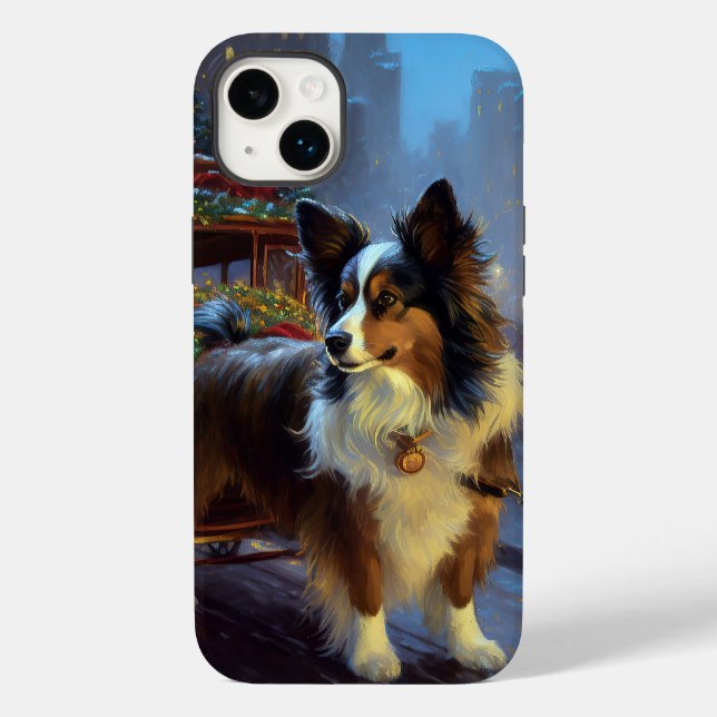 Funda De Case-Mate Para iPhone Temporada Festiva de Navidad Papillon (Reverso )