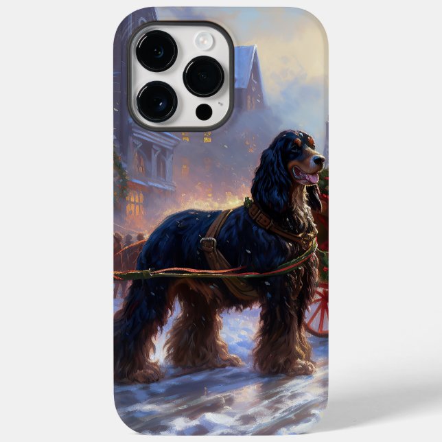Funda De Case-Mate Para iPhone Temporada festiva de Navidades de Cocker Spaniel (Reverso )