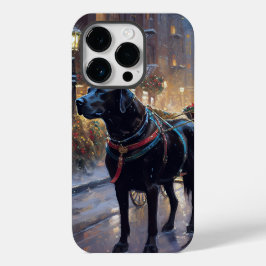 Funda Para iPhone 14 Pro De Case-Mate Temporada festiva de Navidades de Labrador Negro