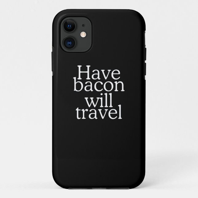 Funda De Case-Mate Para iPhone Ten Bacon Will Travel (Reverso)