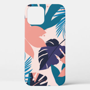 Funda Para iPhone 12 Tendencia brillante patrón transparente con trópic