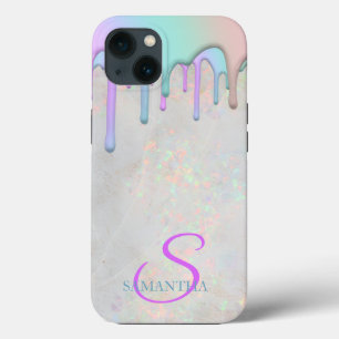 Funda Para iPhone 13 Tendencias en gotas de arcoíris holográficas ópalo