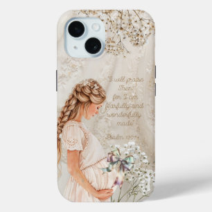 Funda Para iPhone 15 Tendencias Religiosas Futuras Mamás Encaje Organza