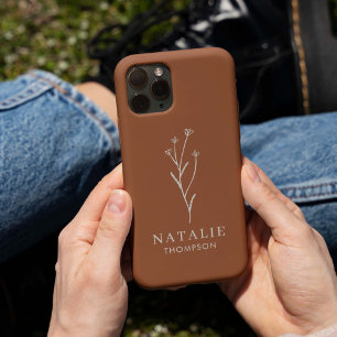 Funda Para iPhone 15 Teracota Minimalista de moda de la Moda Boho