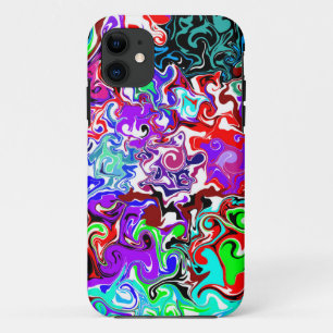 Funda Para iPhone 11 Terapia de color Fluid Art Swirls