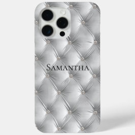 Funda Para iPhone 15 Pro Max Terciopelo de imitación gris suave de lujo