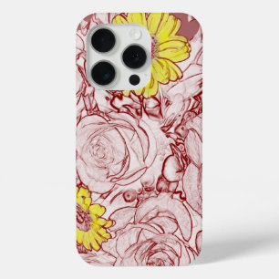 Funda Para iPhone 15 Pro Terra Cotta Edged Bouquet