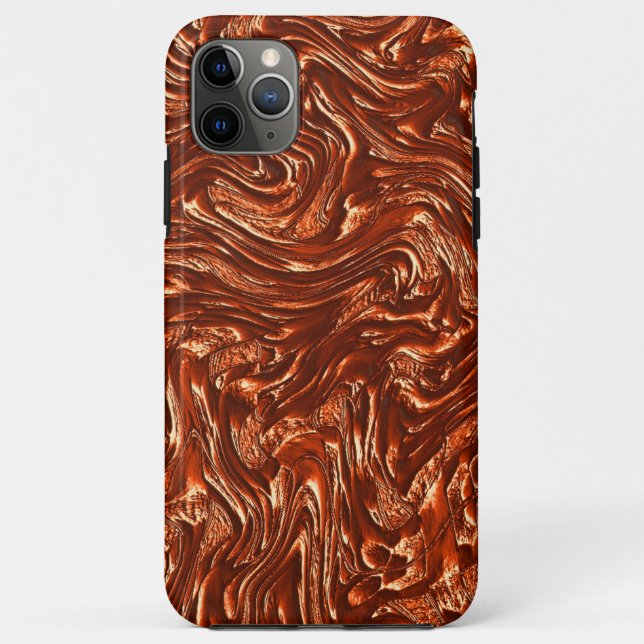 Funda De Case-Mate Para iPhone Terracota marrón texturizada (Reverso)