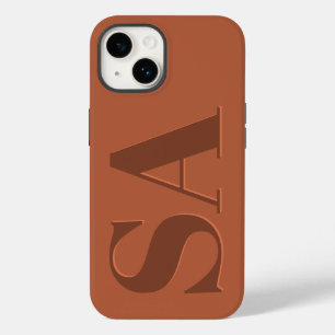 Funda Para iPhone 14 De Case-Mate Terracota moderna inicial minimalista Cas contempo