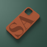 Funda Para iPhone 14 De Case-Mate Terracota moderna inicial minimalista Cas contempo<br><div class="desc">Diseño de estuches modernos de terracota rust inicial monograma mínimo contemporáneo.</div>