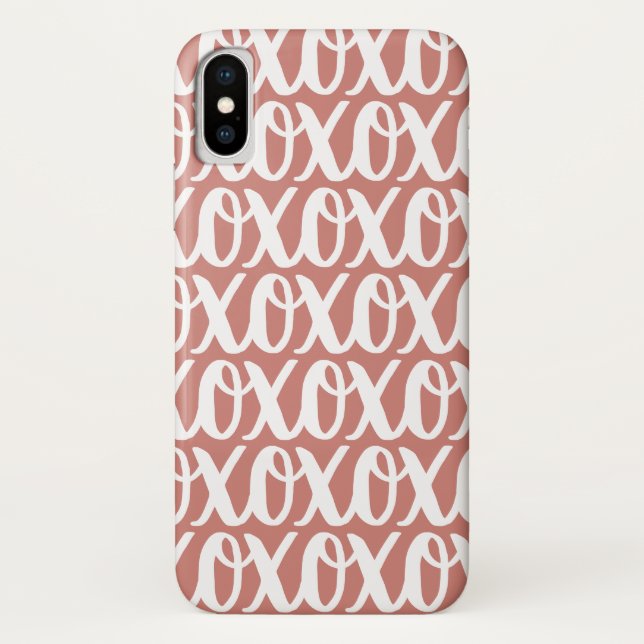 Funda De Case-Mate Para iPhone Terracota Rosa Blanco Patrón (Reverso)