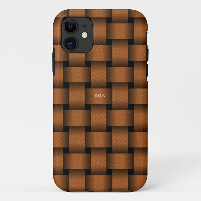 Funda De Case-Mate Para iPhone Terracotta Basket Weave (Reverso)