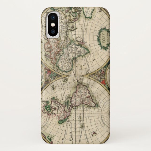 Funda De Case-Mate Para iPhone Terrarum Orbis Tabula (Reverso)
