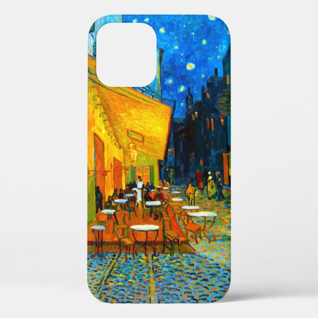 Funda De Case-Mate Para iPhone Terraza Van Gogh Café de noche (Reverso )