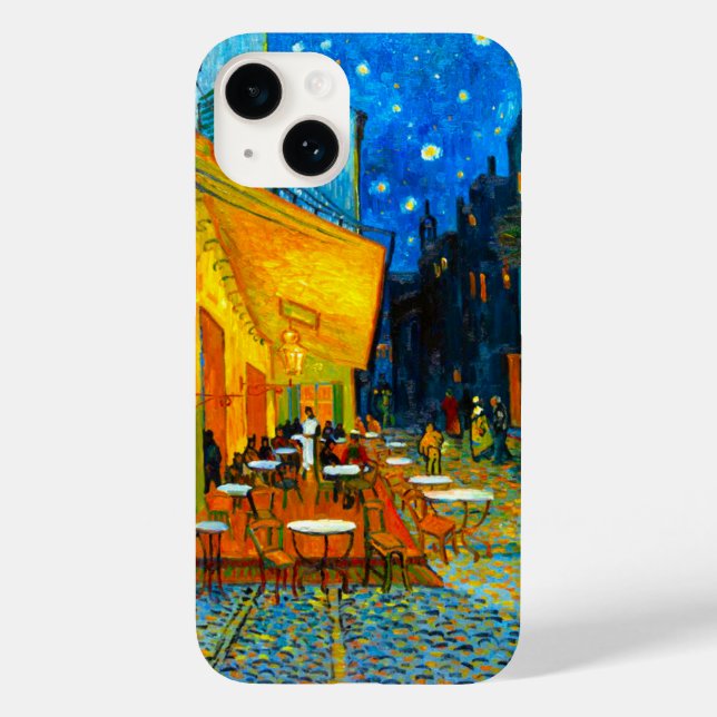 Funda De Case-Mate Para iPhone Terraza Van Gogh Café de noche (Reverso )