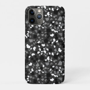 Funda Para iPhone 11 Pro Terrazo blanco y negro Funda-mate moderno mínimo