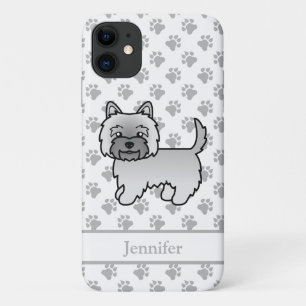 Funda Para iPhone 11 Terrier Cairn Gris Perro de Dibujos Animados Lindo