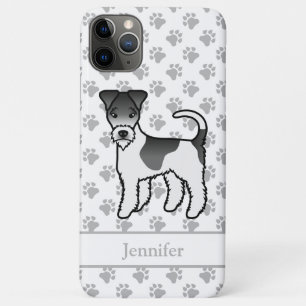 Funda Para iPhone 11 Pro Max Terrier de alambre zorro negro y blanco perro lind