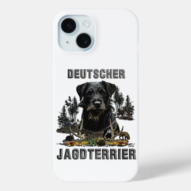 Funda De Case-Mate Para iPhone Terrier de caza alemán, Jagdterrier (Reverso )
