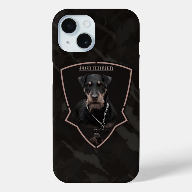 Funda De Case-Mate Para iPhone Terrier de caza alemán, Jagdterrier (Reverso )
