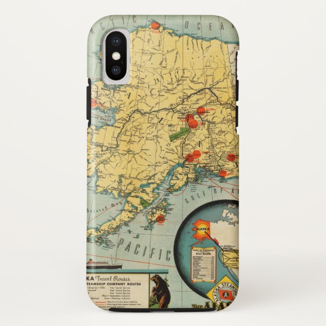 Funda De Case-Mate Para iPhone Territorio de Alaska (Reverso)