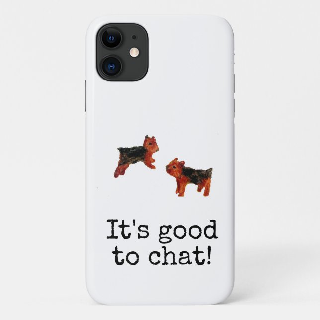 Funda De Case-Mate Para iPhone Territorios de arte de perros (Reverso)