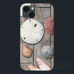 Funda Para iPhone 13 Tesoros marinos<br><div class="desc">Megan Meagher es conocida por sus simples obras de arte. Esta imagen refleja la sencillez de los tesoros de la orilla del mar, incluidos los dólares de arena y las conchas en un tono pastel. Meagher abarca un fondo de madera en su imagen para contrastar estos tesoros. Obtén esta buena...</div>