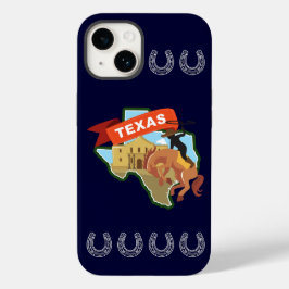 Funda Para iPhone 14 De Case-Mate Texas Map Watercolor Cowboy Cowgirl Calzado de cab