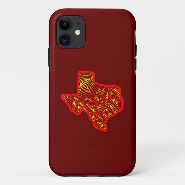 Funda De Case-Mate Para iPhone Texas Scribbleprint (Reverso)
