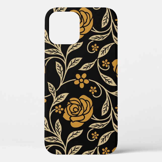 Funda De Case-Mate Para iPhone Textil indio: sin costuras florales tradicionales. (Reverso )
