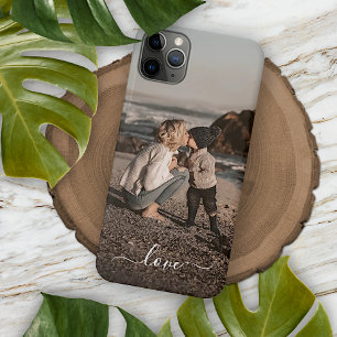 Funda Para iPhone 11 Pro Max Texto de Amor Simple Foto Personalizada Personaliz