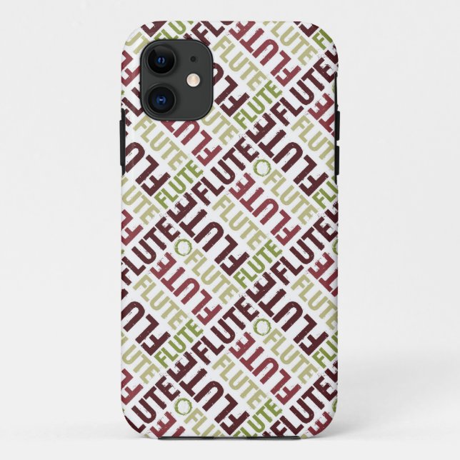 Funda De Case-Mate Para iPhone Texto de flauta (Reverso)