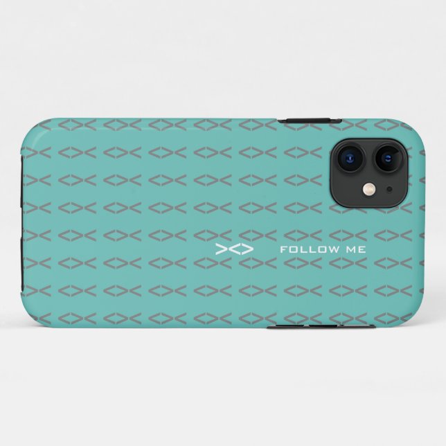 Funda De Case-Mate Para iPhone Texto de los peces Jesús (Reverso (horizontal))
