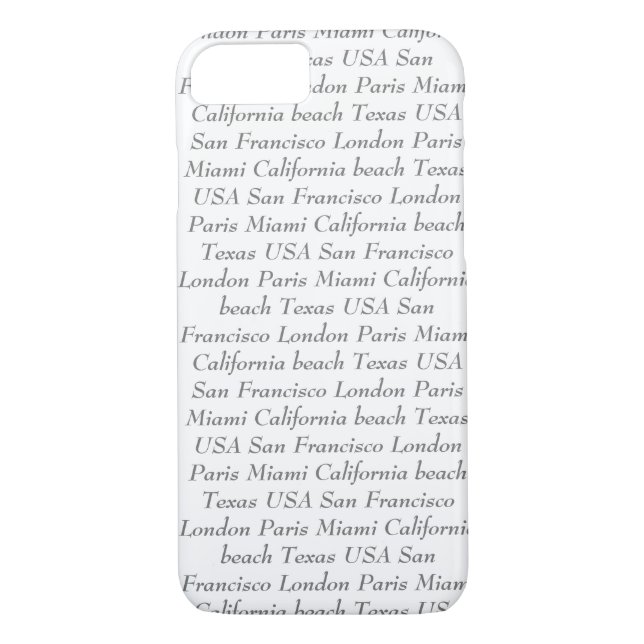 Funda De Case-Mate Para iPhone texto de personalizable moderno lindo gris de moda (Reverso)