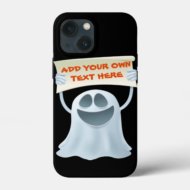 Funda De Case-Mate Para iPhone Texto de retención de fantasma (Reverso )