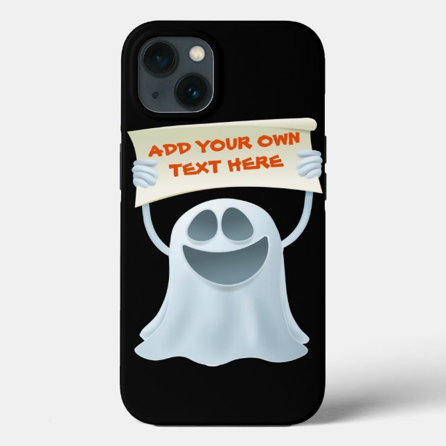 Funda De Case-Mate Para iPhone Texto de retención de fantasma (Reverso )