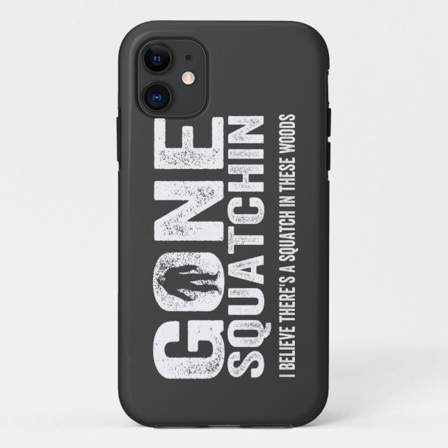 Funda De Case-Mate Para iPhone Texto fresco IDO Bigfoot del Grunge de SQUATCHIN (Reverso)