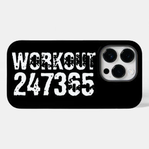 Funda Para iPhone 14 Pro De Case-Mate Texto grabado y desgastado Workout 247365 white