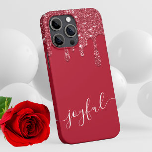 Funda Para iPhone 13 Pro Texto o nombre del Personalizado de goteo de Purpu
