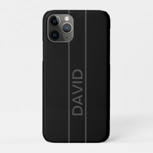 Funda Para iPhone 11 Pro Texto personalizable Negro moderno en negrita y