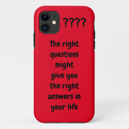 Funda Para iPhone 11 Texto personalizado Cita o idioma favorito rojo y 
