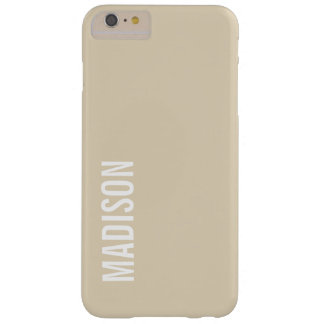 Funda Barely There Para Phone 6 Plus Texto personalizado / Tan