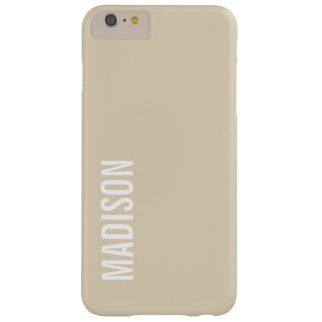 Funda De Case-Mate Para iPhone Texto personalizado / Tan (Reverso)