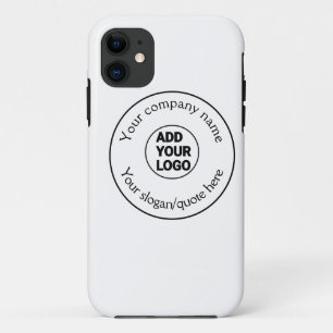 Funda Para iPhone 11 texto simple mínimo agregar su logotipo/diseño aqu