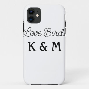 Funda Para iPhone 11 texto simple mínimo agregue el nombre pájaros de a