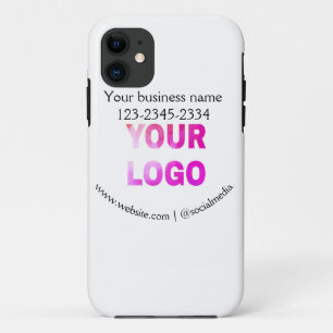 Funda Para iPhone 11 texto simple mínimo agregue su logotipo/diseño aqu