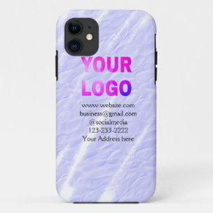 Funda Para iPhone 11 texto simple mínimo agregue su logotipo/diseño aqu