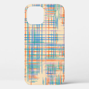 Funda Para iPhone 12 Textura abstracta con franjas cruzadas. Pat modern
