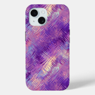 Funda Para iPhone 15 Textura Amethyst Purple Crystal Gel