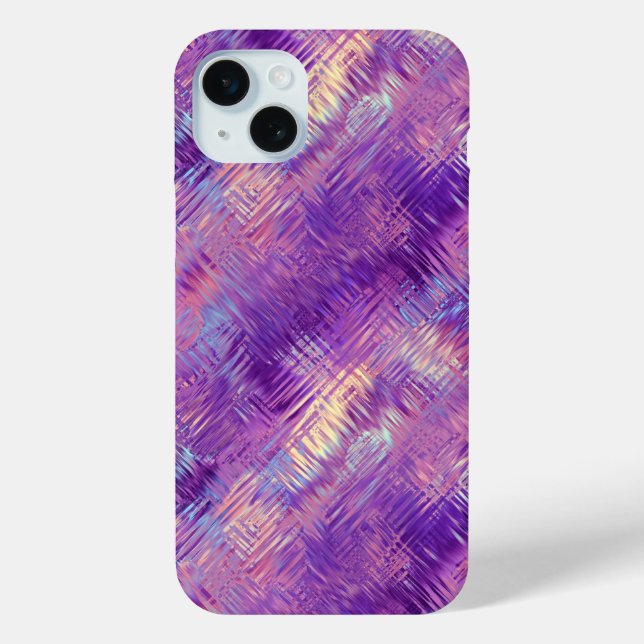 Funda De Case-Mate Para iPhone Textura Amethyst Purple Crystal Gel (Reverso )